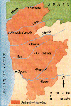 Vinho Verde Region Map